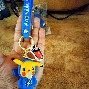 Picachu keychains in different colors